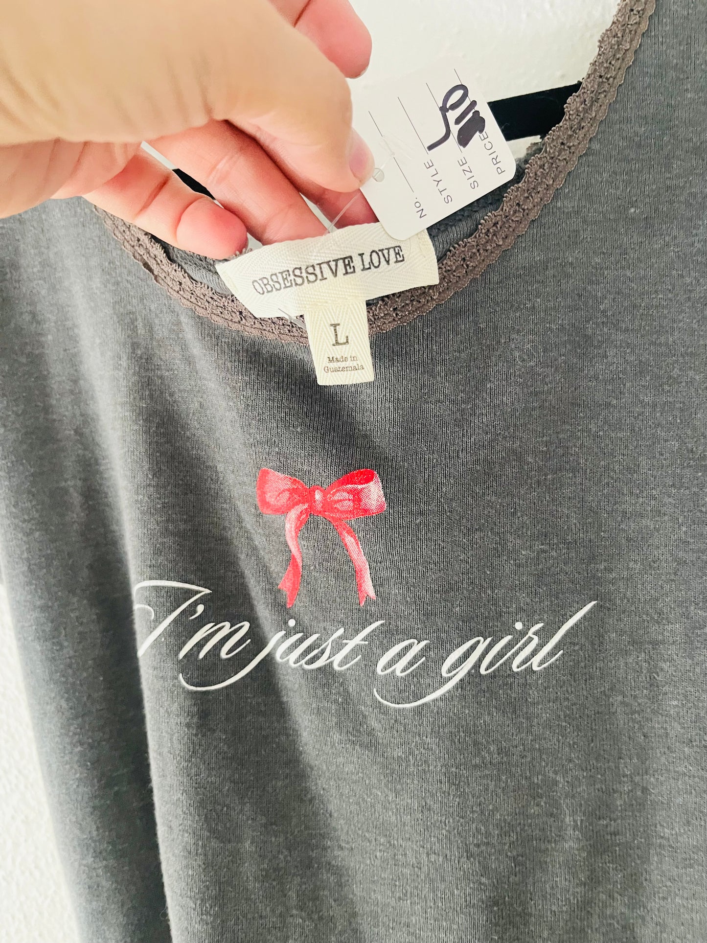 I’m just a girl tank top