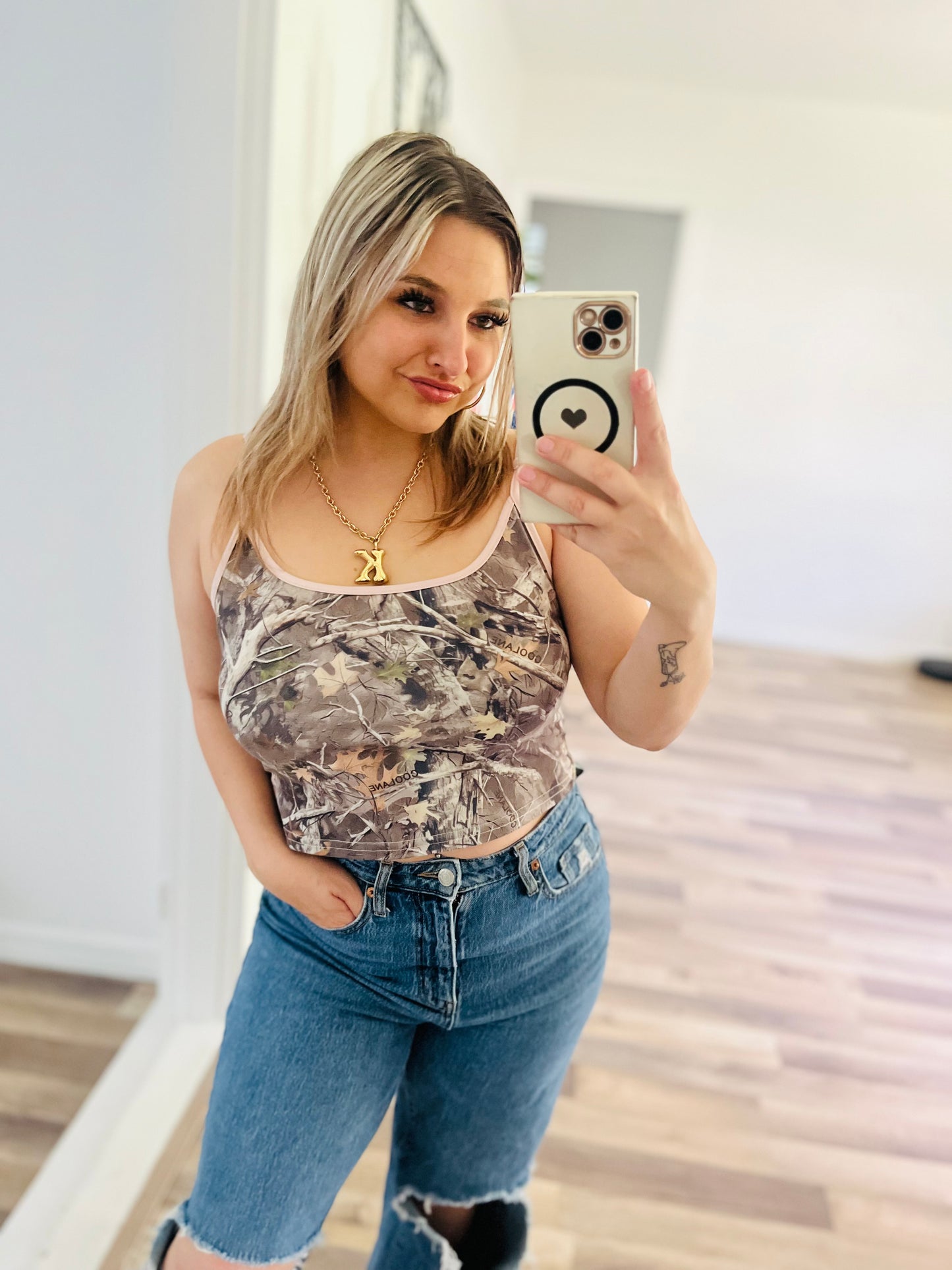 Shein camo tank top