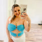 Shein blue tube top