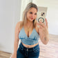 Denim halter top