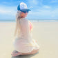 Knit beach cover up