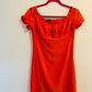 Orange Off-Shoulder Dress