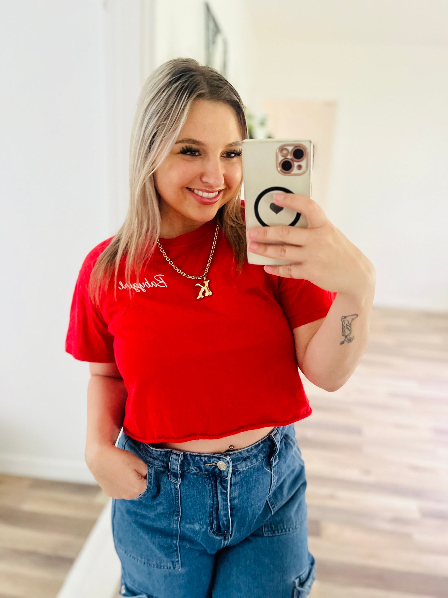 Baby girl graphic crop top