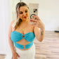 Shein blue tube top