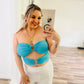 Shein blue tube top