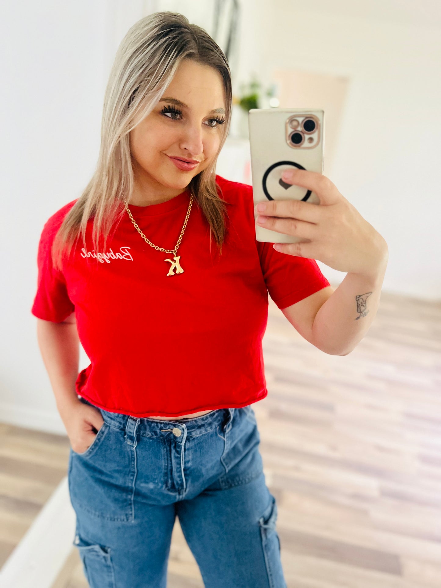Baby girl graphic crop top