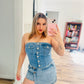 Denim tube top