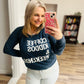 Graphic long sleeve top