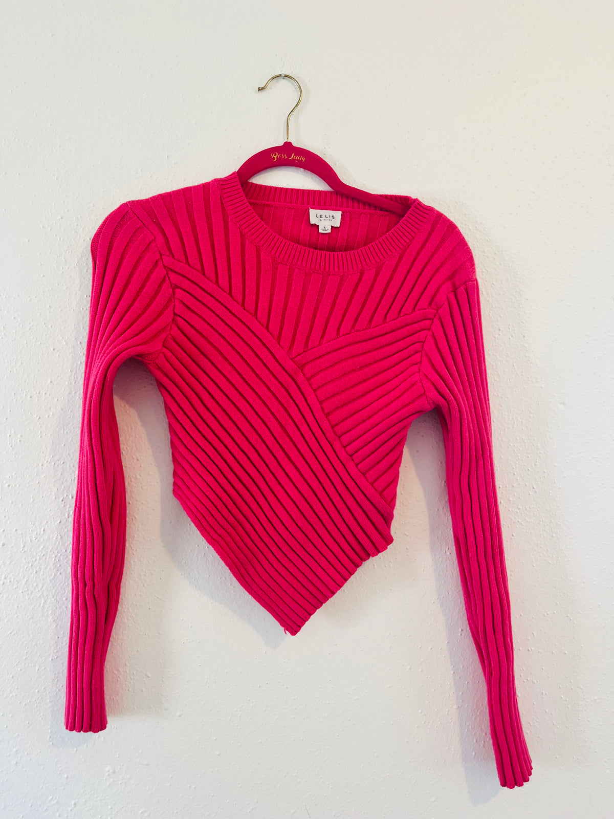 Lelis pink cropped sweater