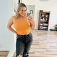 Double zero orange tank top