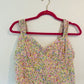 Just the girl floral crop tank top