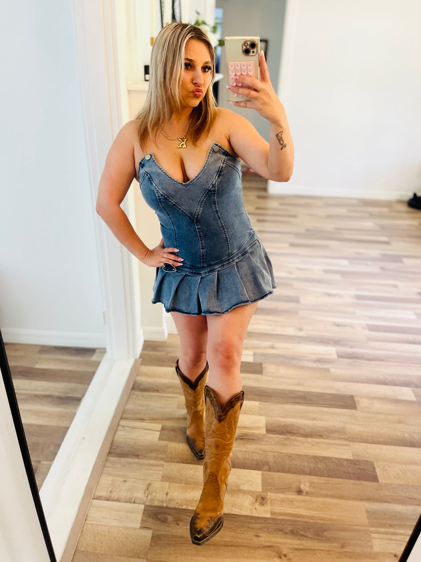 Denim dress