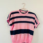 Sweater cropped short sleeve top