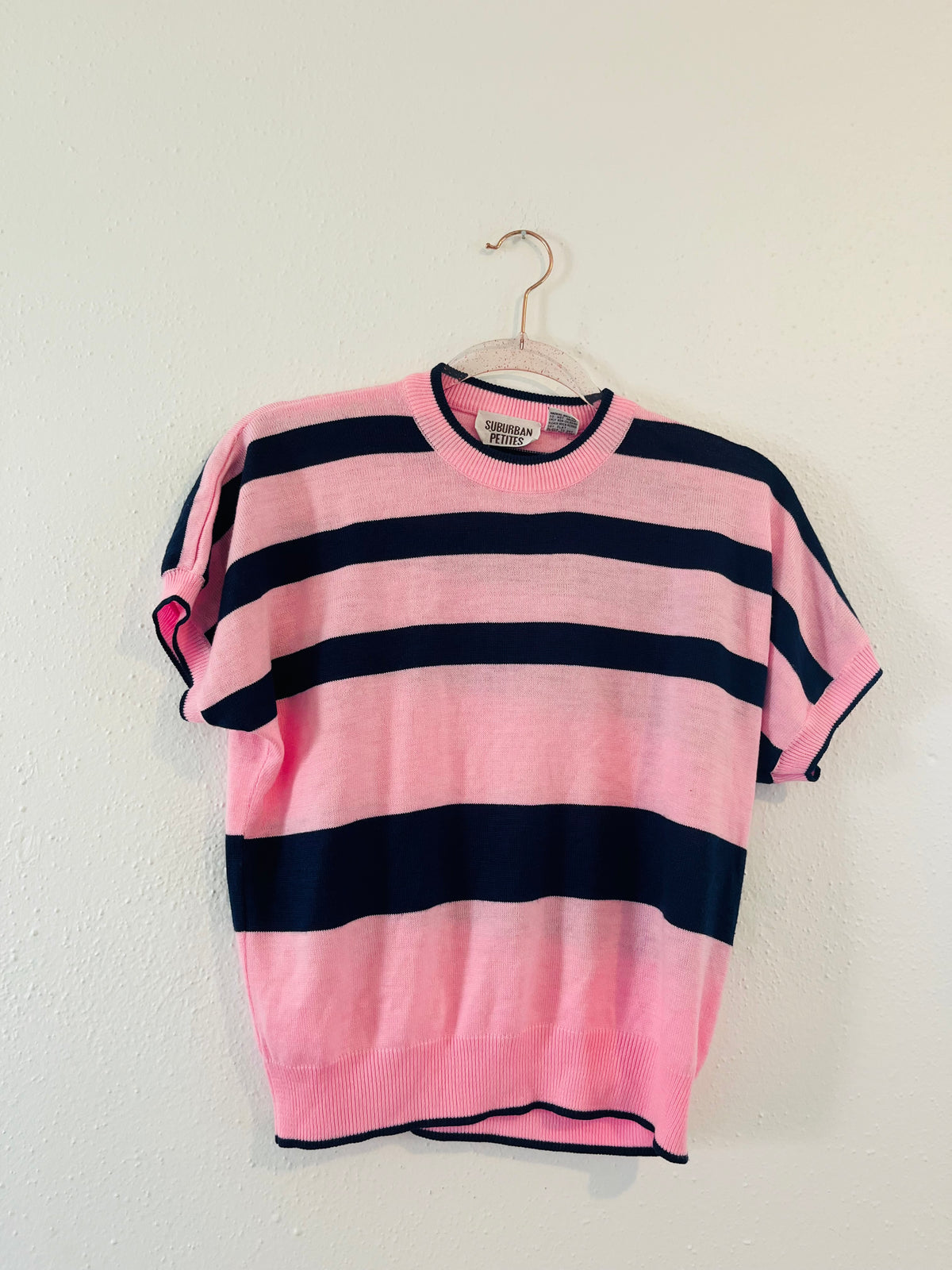 Sweater cropped short sleeve top