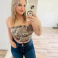Camo crop tube top