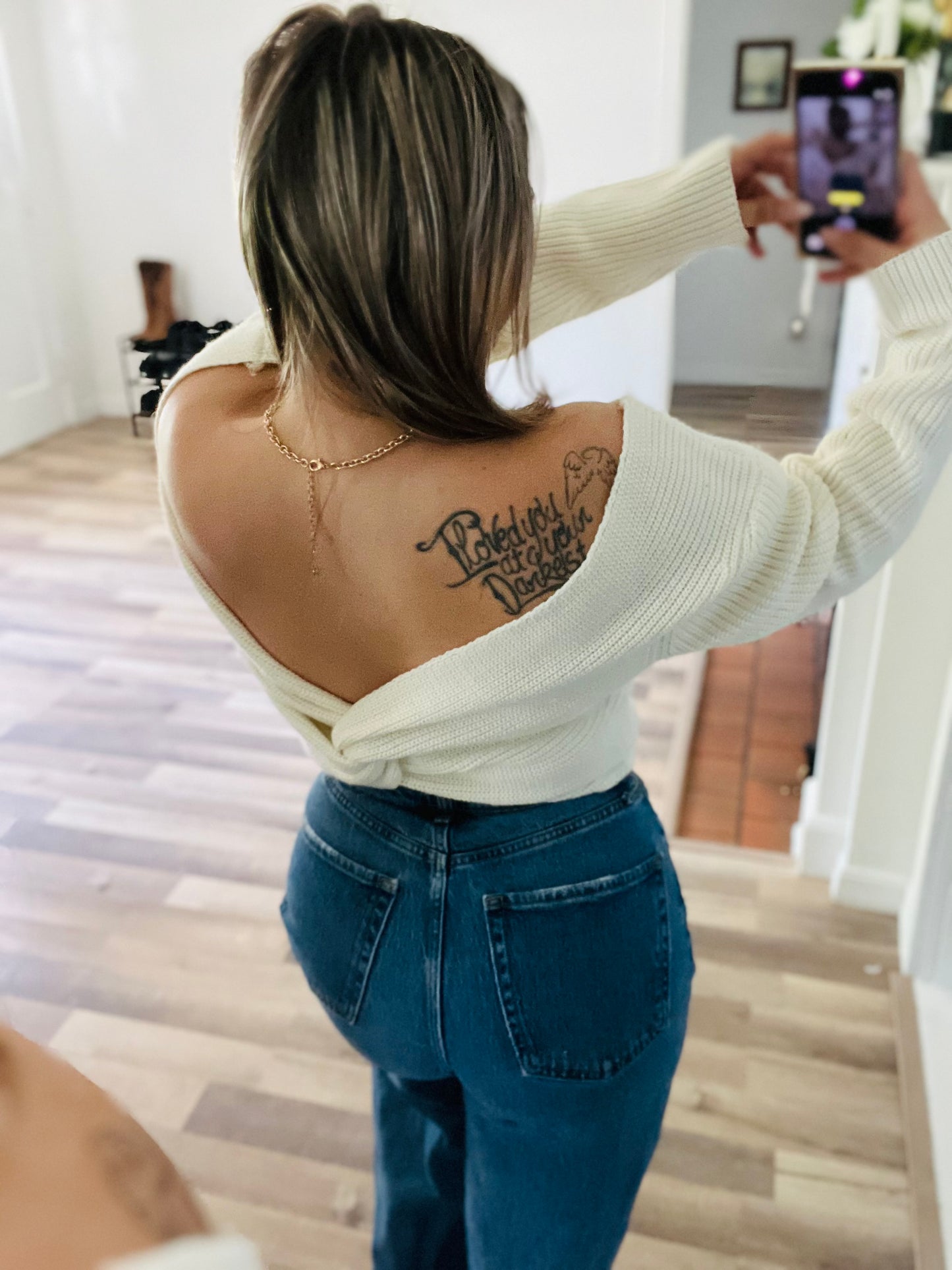 Hot touch crop sweater