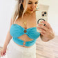 Shein blue tube top
