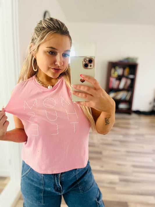 Mom hustle tank top