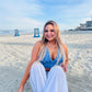 Blanco denim halter tank top