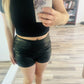 Leather shorts