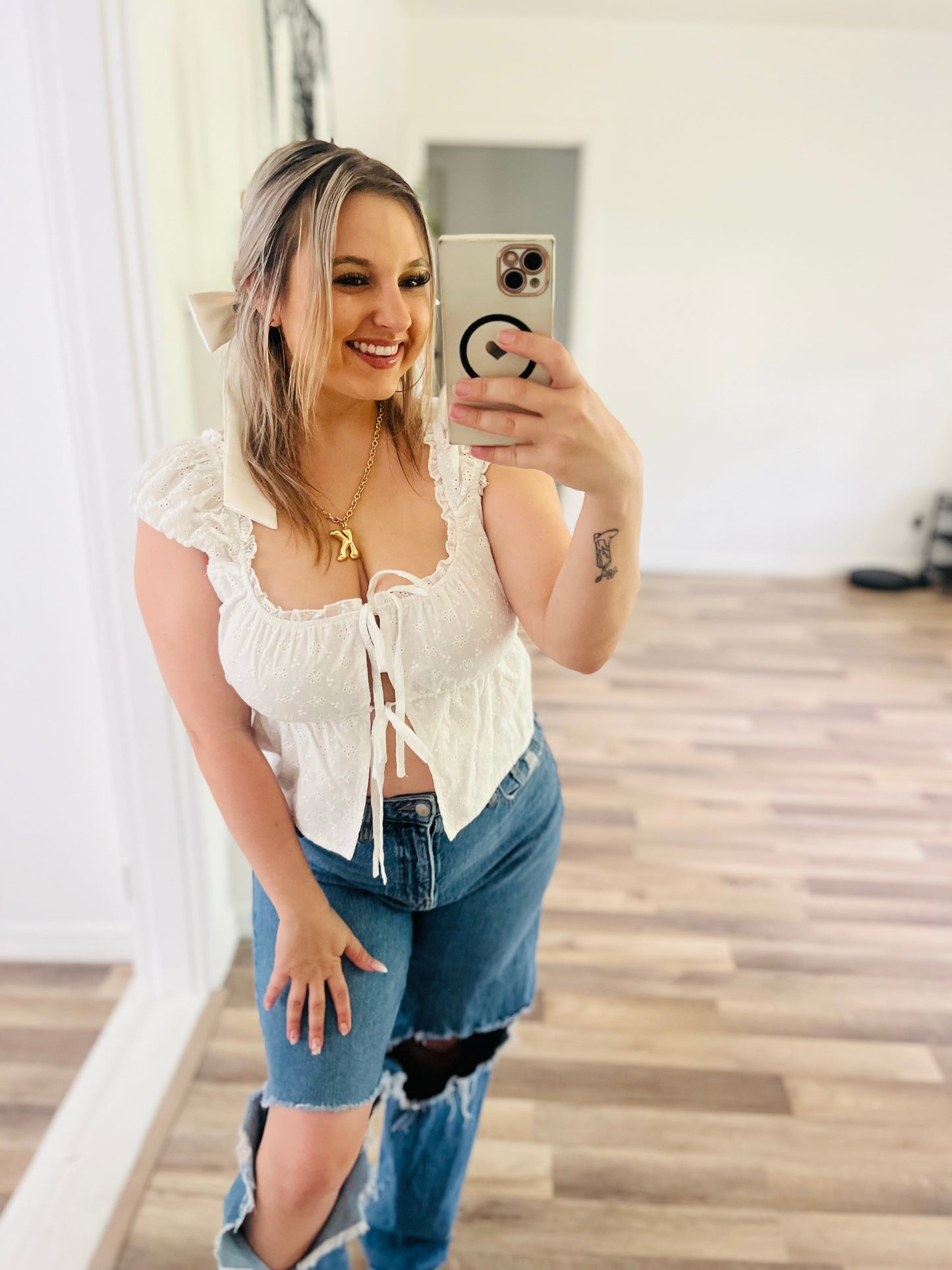 Lelis lace tank top