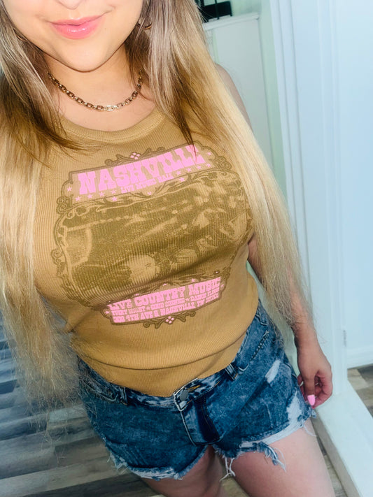 Nashville graphic tank top
