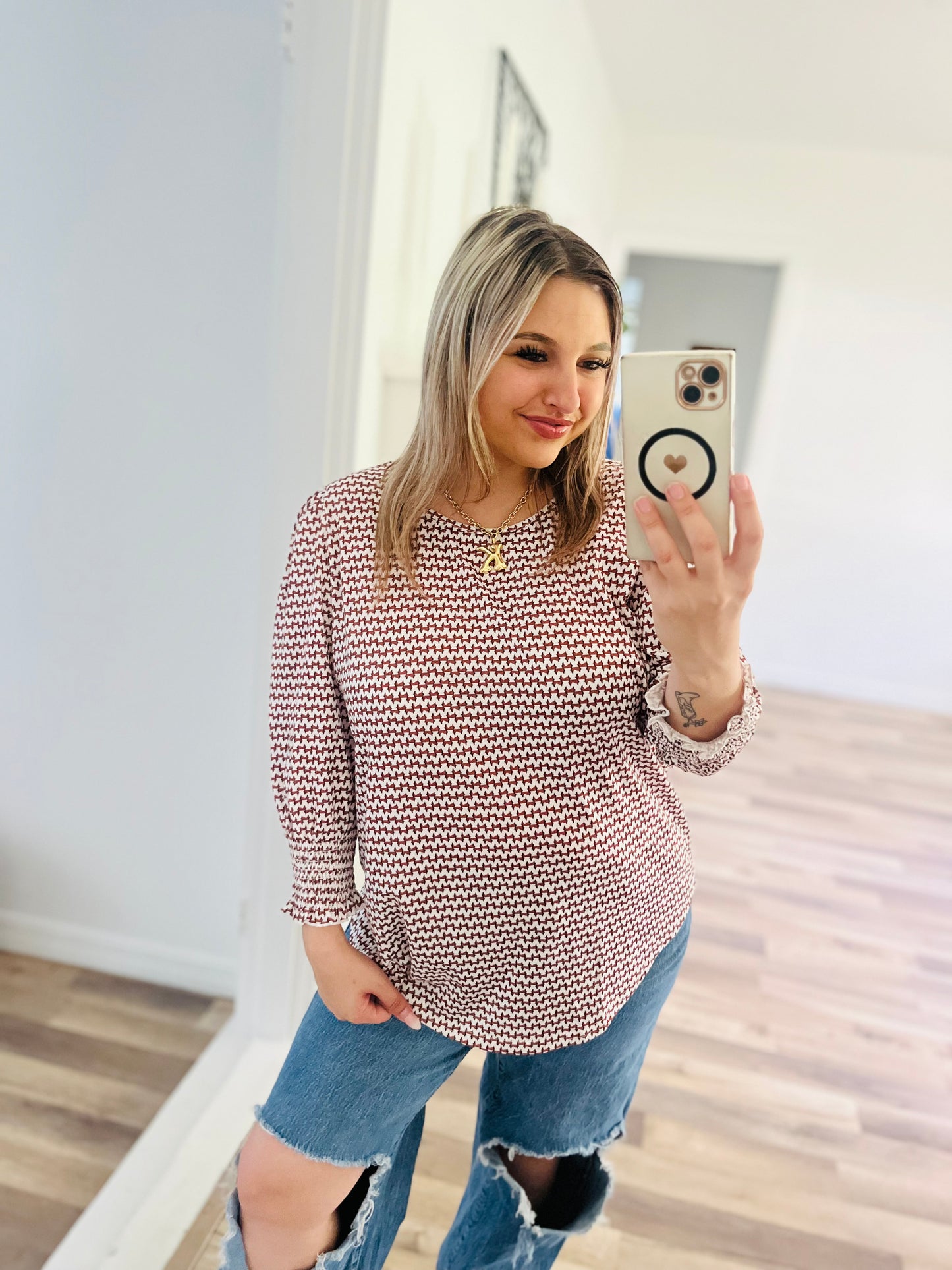XIEERDUO NWT pattern top