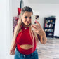 Colsie red body suit