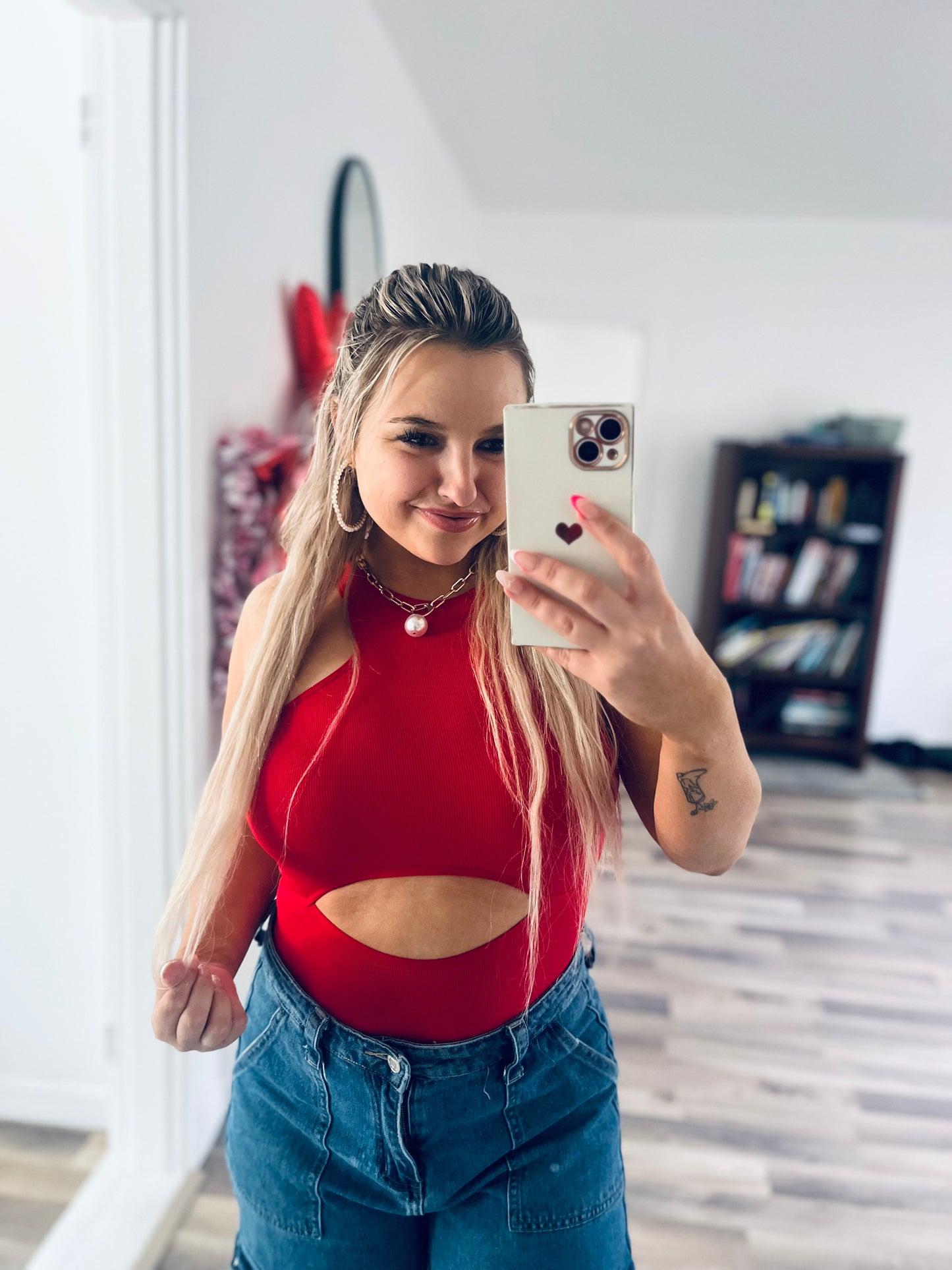 Colsie red body suit
