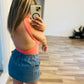 Pink backless tank top