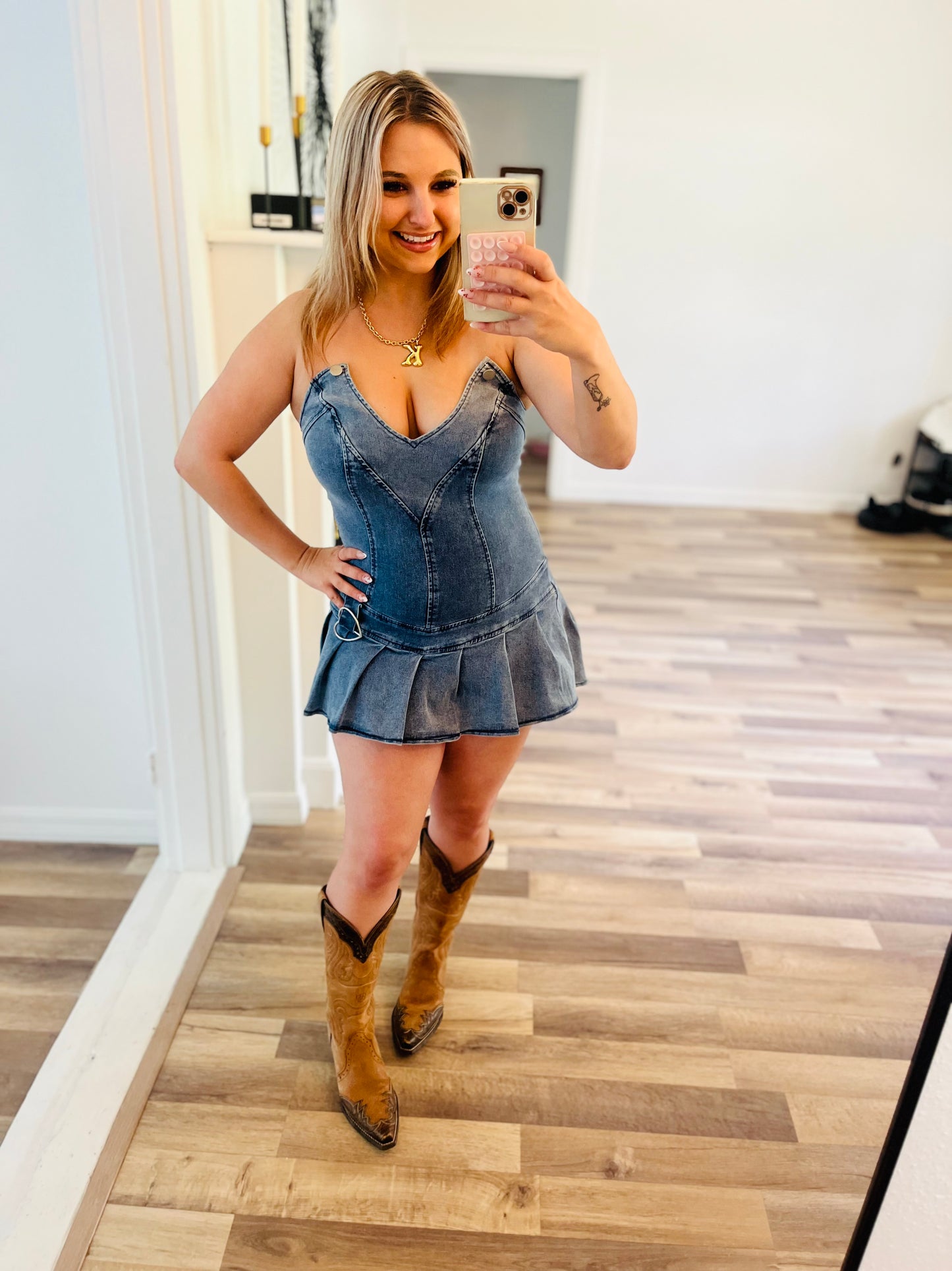 Denim dress