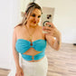Shein blue tube top