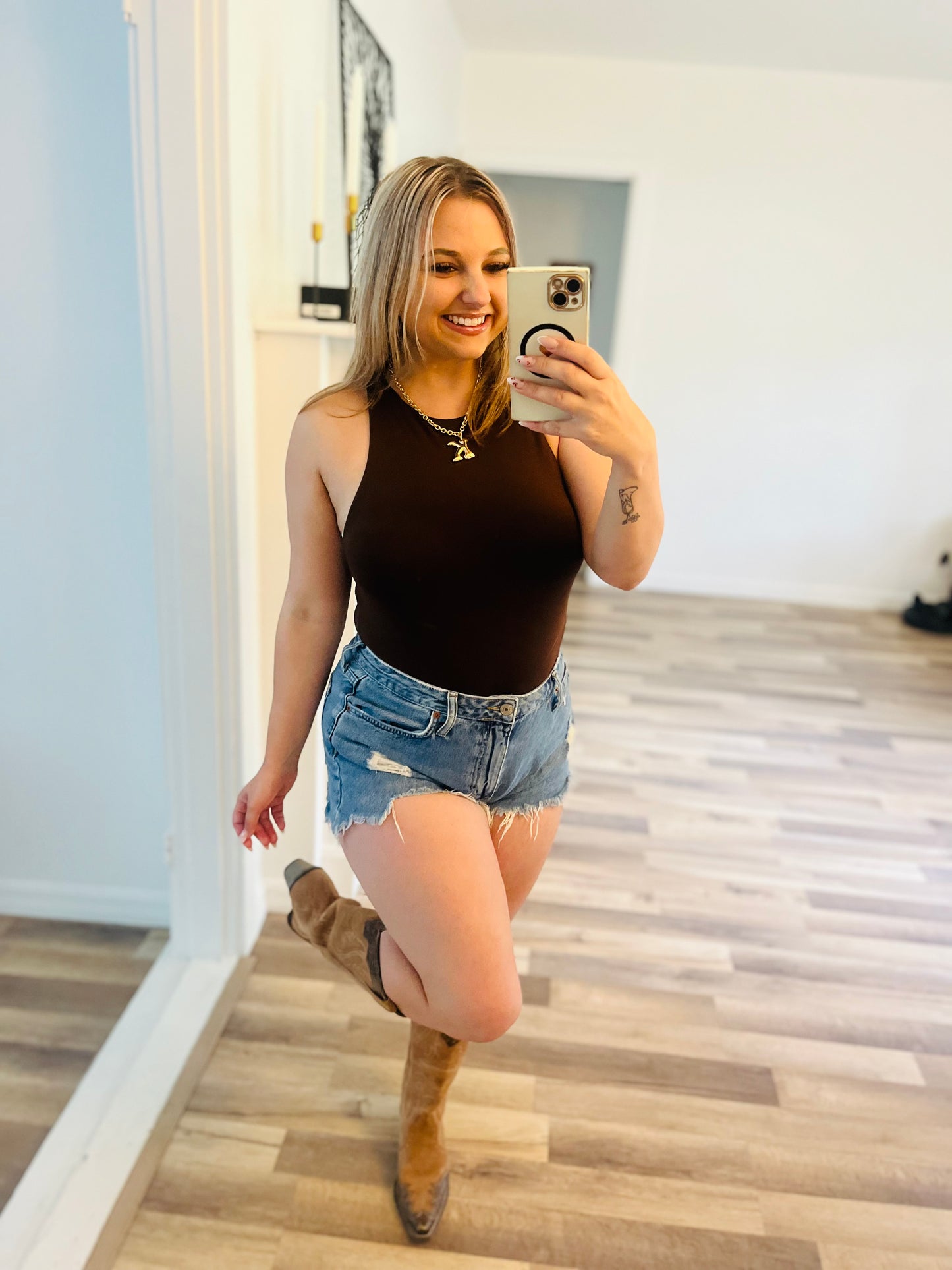 Zara brown body suit