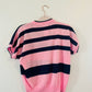 Sweater cropped short sleeve top