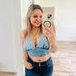 Denim halter top