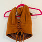 Suede halter top