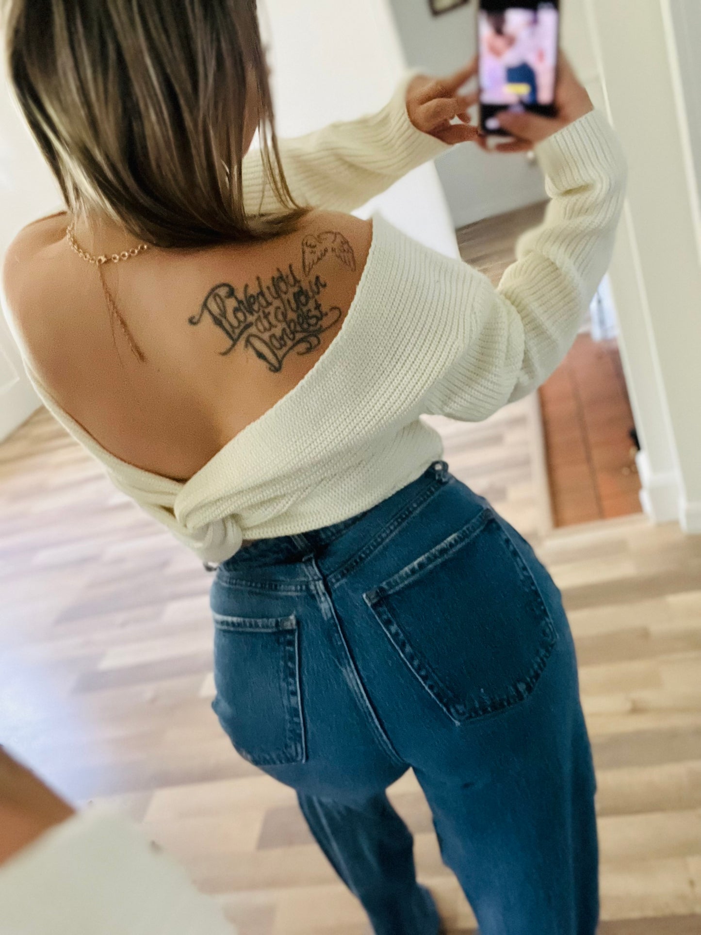 Hot touch crop sweater