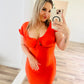 Orange Off-Shoulder Dress