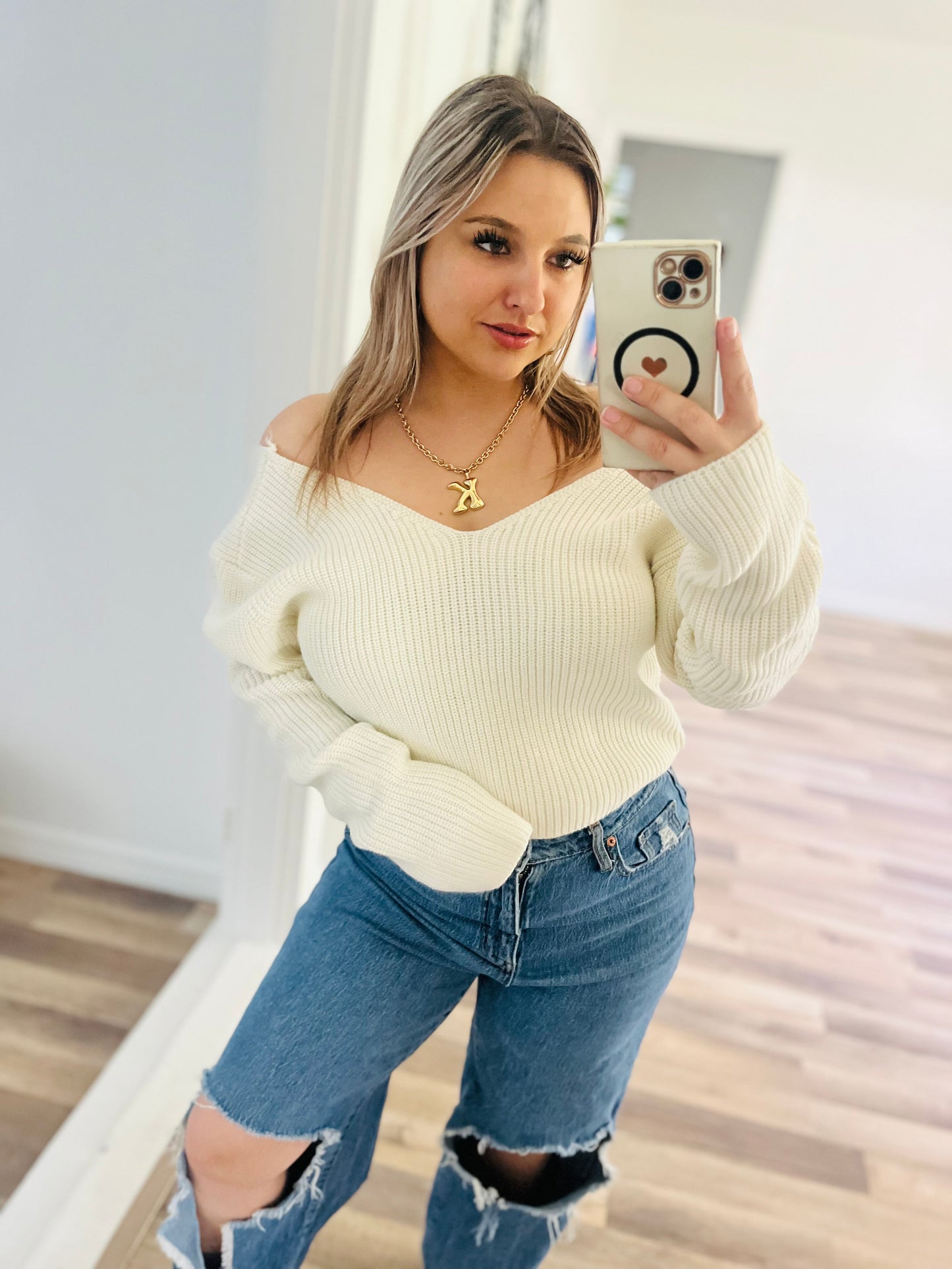 Hot touch crop sweater