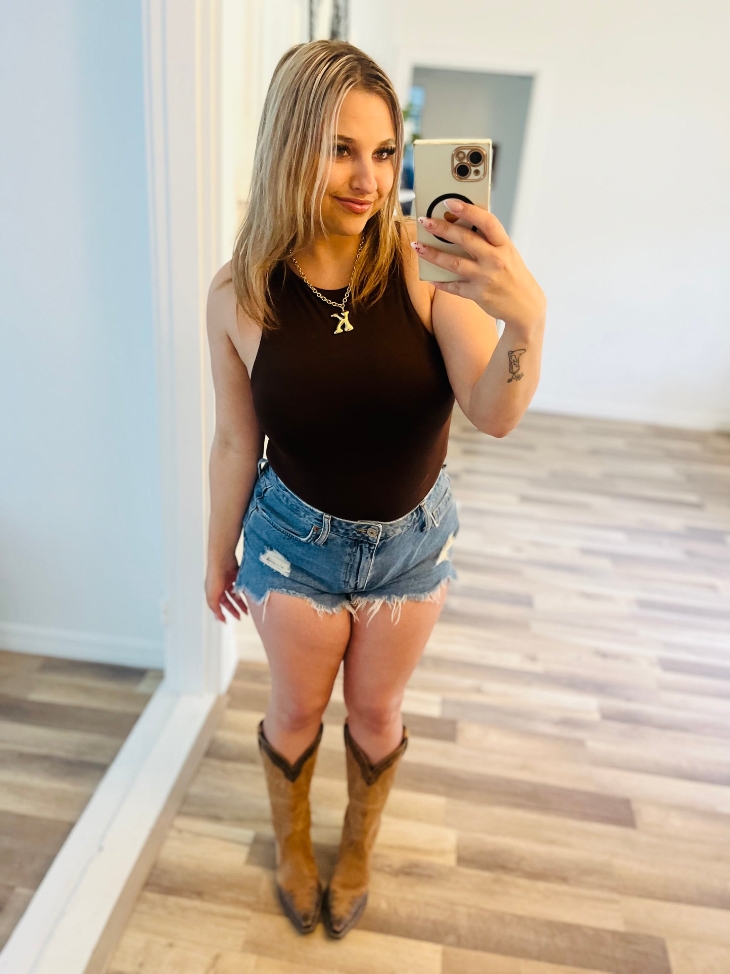 Zara brown body suit