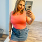 Pink backless tank top