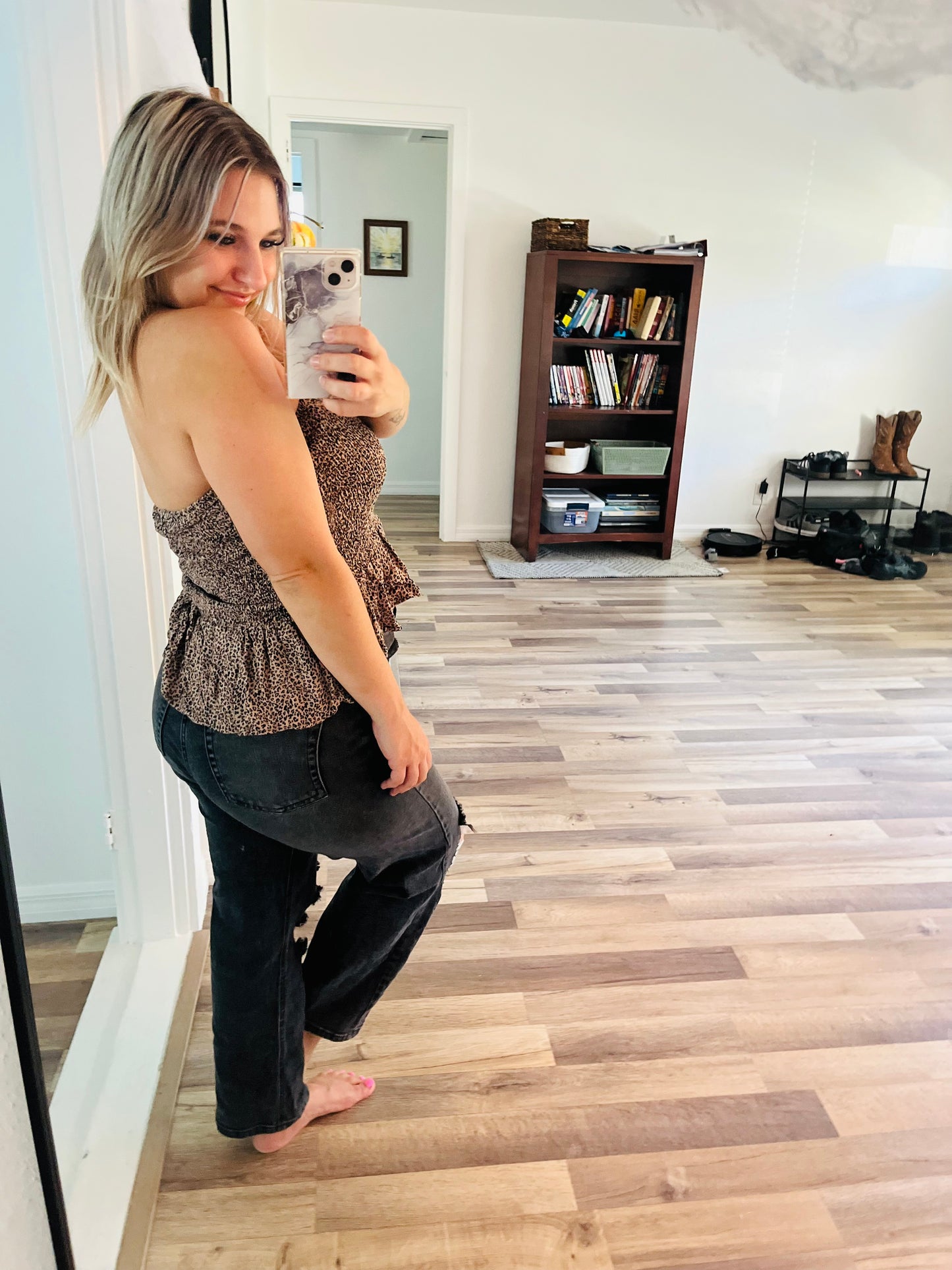 Cheetah print tube top