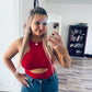 Colsie red body suit