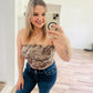 Camo crop tube top