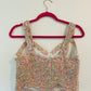 Just the girl floral crop tank top