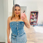 Denim tube top