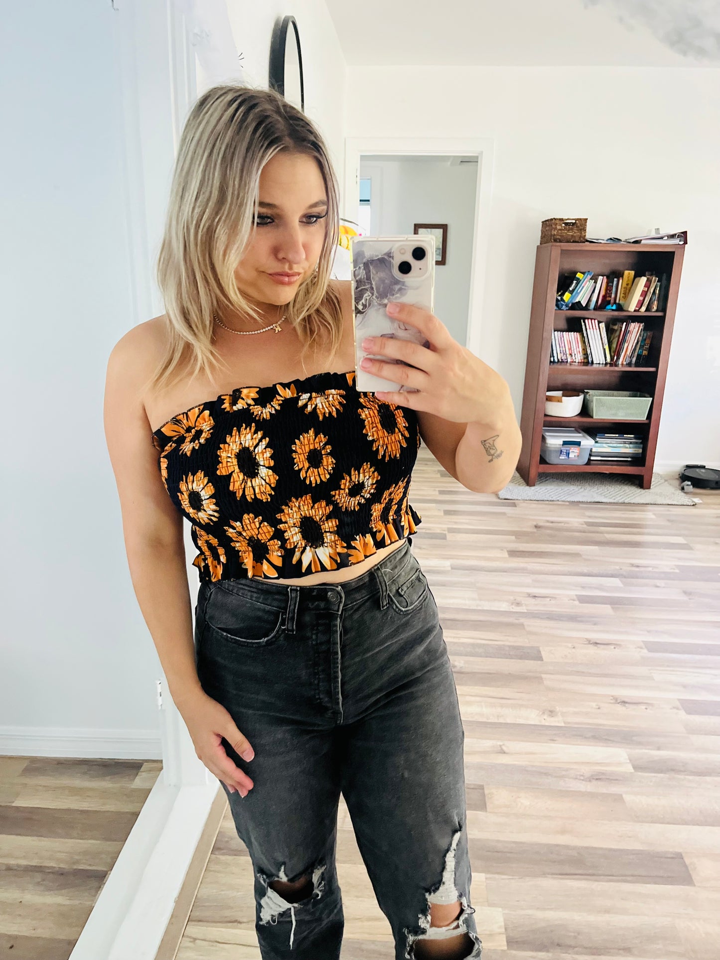 Sunflower tube top