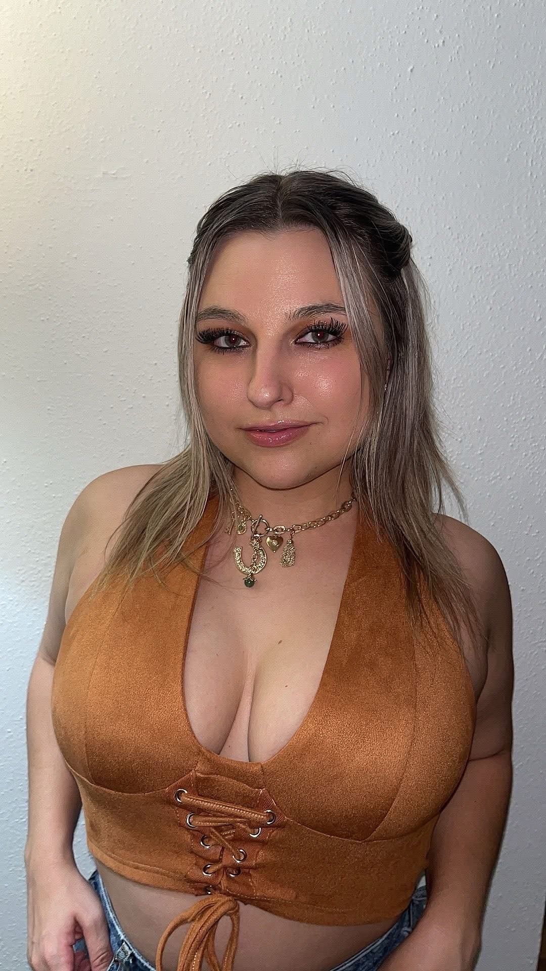 Suede halter top