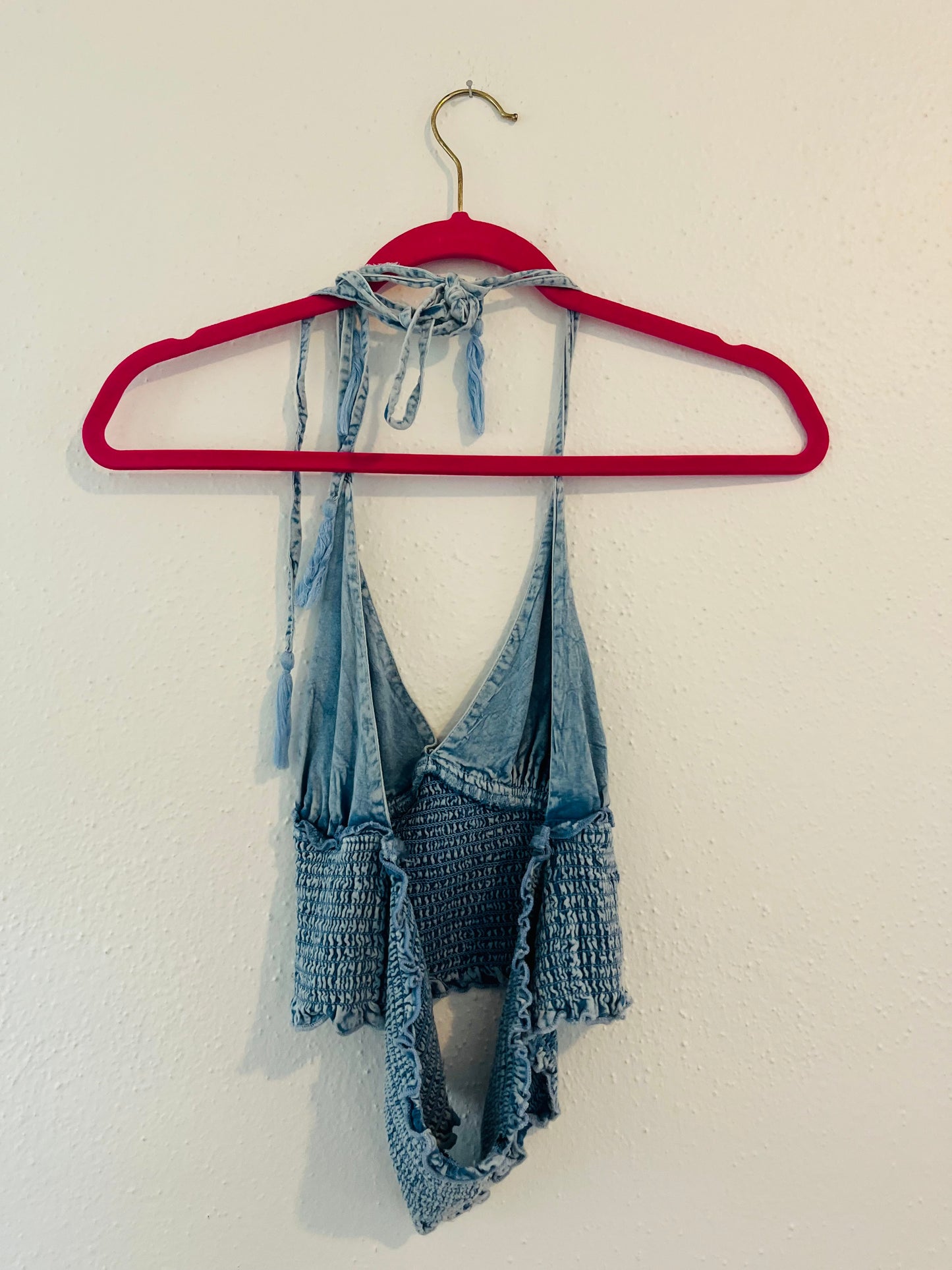 Denim halter top