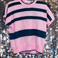 Sweater cropped short sleeve top